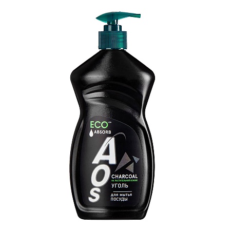 AOS Жидкость для посуды ECO Уголь, 450мл