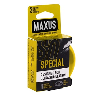 MAXUS Презервативы Special точечно-ребристые 3шт