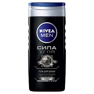 Nivea MEN Гель д/душа мужской Сила угля 250мл (6шт)