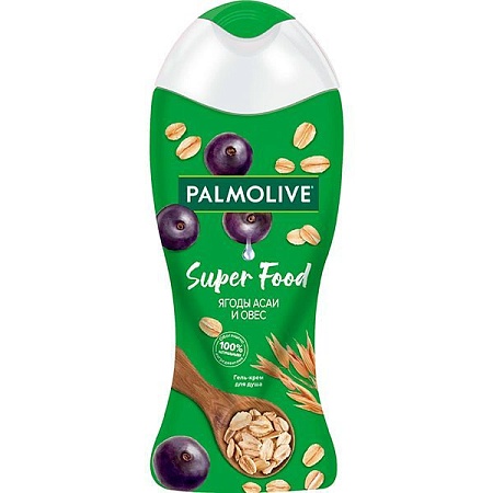 Palmolive Гель для душа Super Food Ягоды Асаи и Овес, 250мл