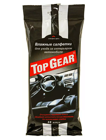Top Gear Салфетки влажные для салона, автомобиля 30шт