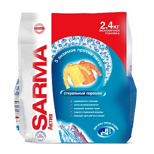 Sarma Стиральный порошок Автомат Актив Горная свежесть, 2,4кг