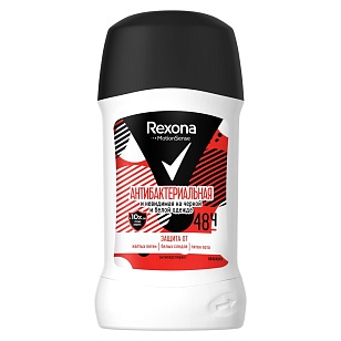 REXONA Део стик Антибактериальная и невидимая на черном и белом, 40мл