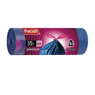 Paclan Мешки для мусора с тесьмой PREMIUM 35л, 15шт