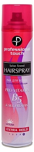 Professional Touch Лак д/волос Pro-Vitamin B5 & Silk Protein экстрасильная фиксация 265мл