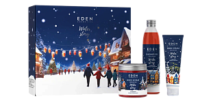 EDEN Winter story BLUE Подарочный набор №3.1 (Крем д/тела150+Гель д/душа 320+Скраб д/тела230)