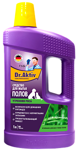 Dr.Aktiv Средство для мытья полов д/домов с питомцами Утренняя роса 1л