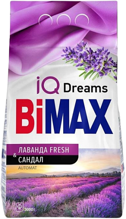 BiMax Стиральный порошок Автомат Лаванда Fresh и Сандал, 3000гр