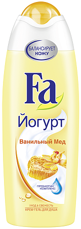 FA Гель для душа Греческий йогурт Ванильный мёд, 250мл