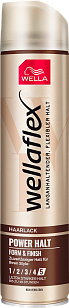 Wella Wellaflex Лак для волос Power Halt, Form&Finish Удержание объема УСФ 5, 250мл