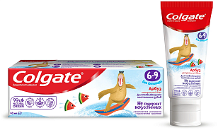 Colgate Зубная паста детская без фтора 6-9лет Вкус арбуза, 60мл