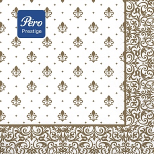 Pero Prestige Салфетки бумажные 3-слойные Маркиз 33х33см, 20шт