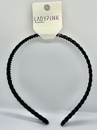 LADY PINK Ободок для волос Thin черный с, узорами