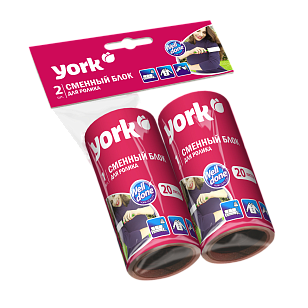 YORK Сменный блок для ролика-щетки 20листов 2шт