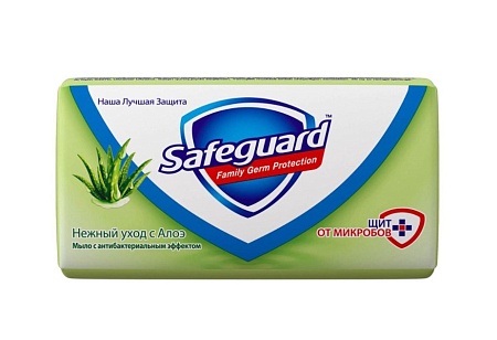 Safeguard Туалетное мыло Нежный уход с Алоэ, 90гр
