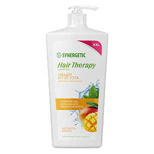 SYNERGETIC Шампунь Объем и густота волос HAIR THERAPY 900мл