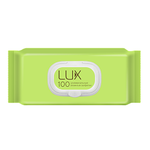 Lux Салфетки влажные универсальные с клапаном 100шт