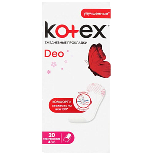Kotex Прокладки ежедневные Ультратонкие Део 20шт