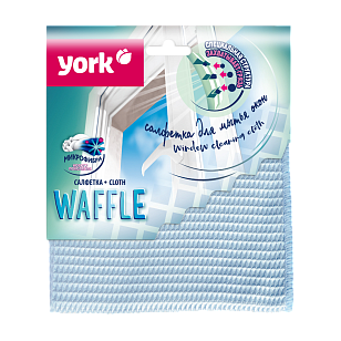 YORK Салфетка из микрофибры для окон вафельная