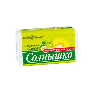Невская Косметика Хозяйственное мыло Солнышко с ароматом яблока, 140г