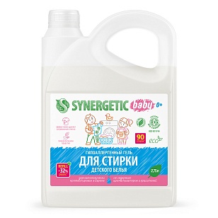SYNERGETIC Средство для стирки детского белья, 2,75л