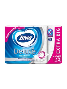 ZEWA Deluxe Туалетная бумага 3-слойная Белая, 12шт