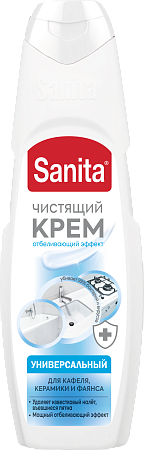 Sanita Средство чистящее Универсал с отбеливающим эффектом крем, 600г