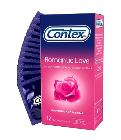 Contex Romantic Love Презервативы ароматизированные, 12шт