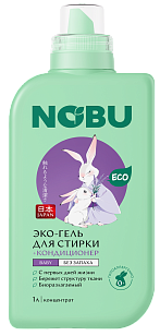 Nobu Жидкое средство для стирки с кондиционером Baby гель 1л