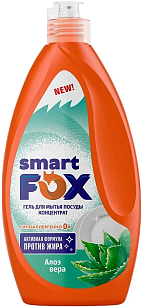 SYNERGETIC SMART FOX Средство д/мытья посуды Алоэ 400мл