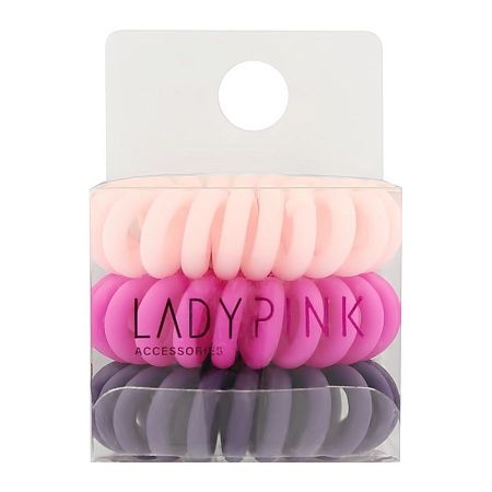LADY PINK Набор резинок-пружинок разноцветных, 3шт