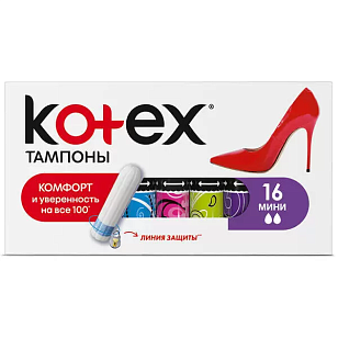 Kotex Тампоны Mini, 16шт