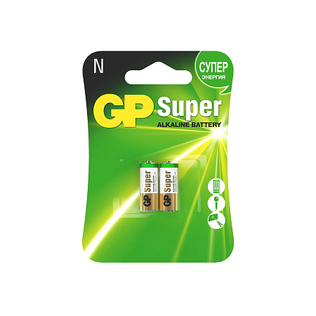 GP Super Alkaline 910A Батарейки типоразмера N 2шт на, блистере
