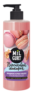 Milgurt Жидкое крем-мыло Персиковый макарун 500г