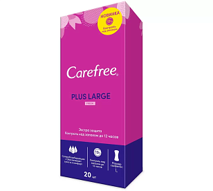 Carefree Прокладки ежедневные Plus Large Fresh 36шт