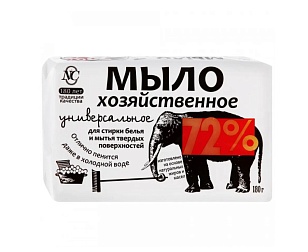 Невская Косметика Хозяйственное мыло 72% универсальное, 4х100г