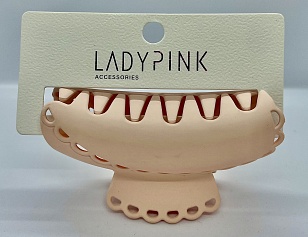 LADY PINK Краб medium светло-розовый матовый, 1шт