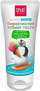 SPLAT Kids 2-6 лет Зубная паста детская Фруктовое мороженое, 50мл