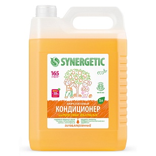 SYNERGETIC Кондиционер-ополаскиватель для белья Цитрусовая фантазия, 5л