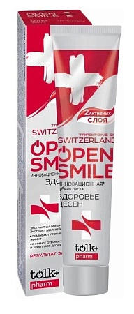 Tolk Pharm Зубная паста Инновационная Open smile Тraditions Of Switzerland, 100г