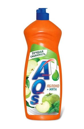 AOS Жидкость для посуды Яблоко+мята, 900мл