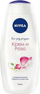 Nivea Гель-уход для душа Крем и роза, 500мл