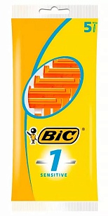 BIC 1 Sensitive Станки д/бритья мужские одноразовые 5шт