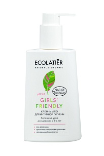 Ecolatier Жидкое крем-мыло для интимной гигиены Бережный уход для девочек с 3-х лет, 250мл***