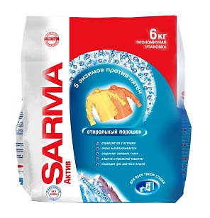 Sarma Стиральный порошок Автомат Актив Горная свежесть, 6кг