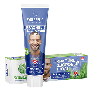 SYNERGETIC Зубная паста Защита от кариеса и максимальная свежесть 100г