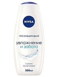 Nivea Гель-уход д/душа Увлажнение и Забота 500мл (6шт)