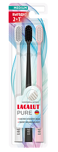 LACALUT Pure Зубная щетка medium 3шт