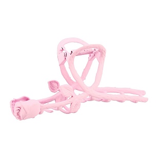 LADY PINK Краб metal в форме розы розовый, 1шт