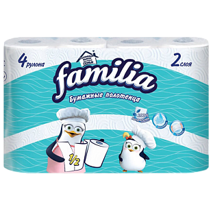 Familia Полотенца бумажные 2-слойные 4шт